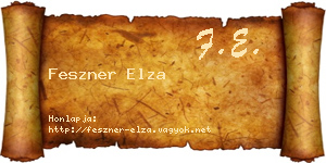 Feszner Elza névjegykártya